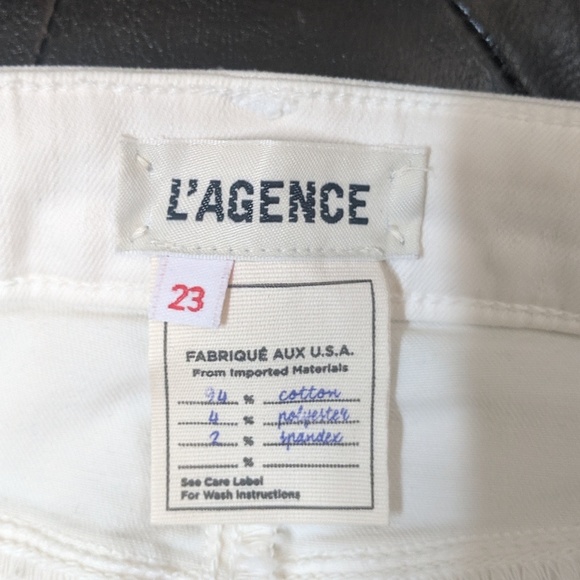L'AGENCE Marguerite Skinny High Rise White Jeans - Picture 6 of 8